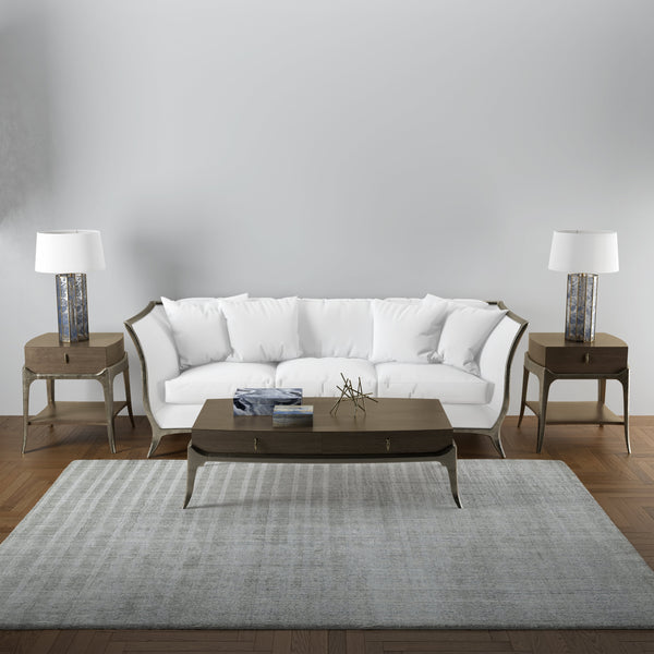 Loop Cut Stripe Viscose Rugs
