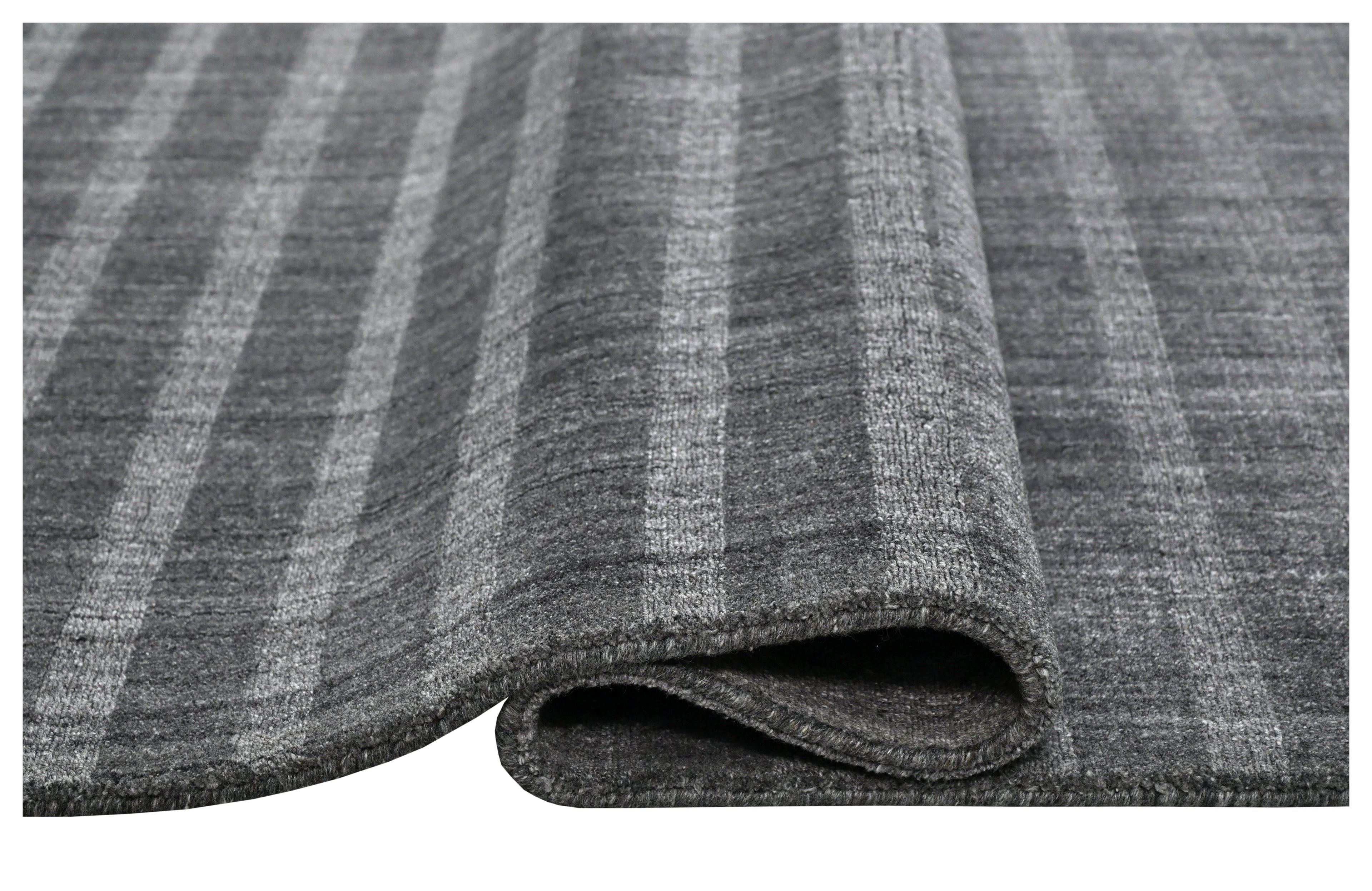 Loop Cut Stripe Viscose Rugs