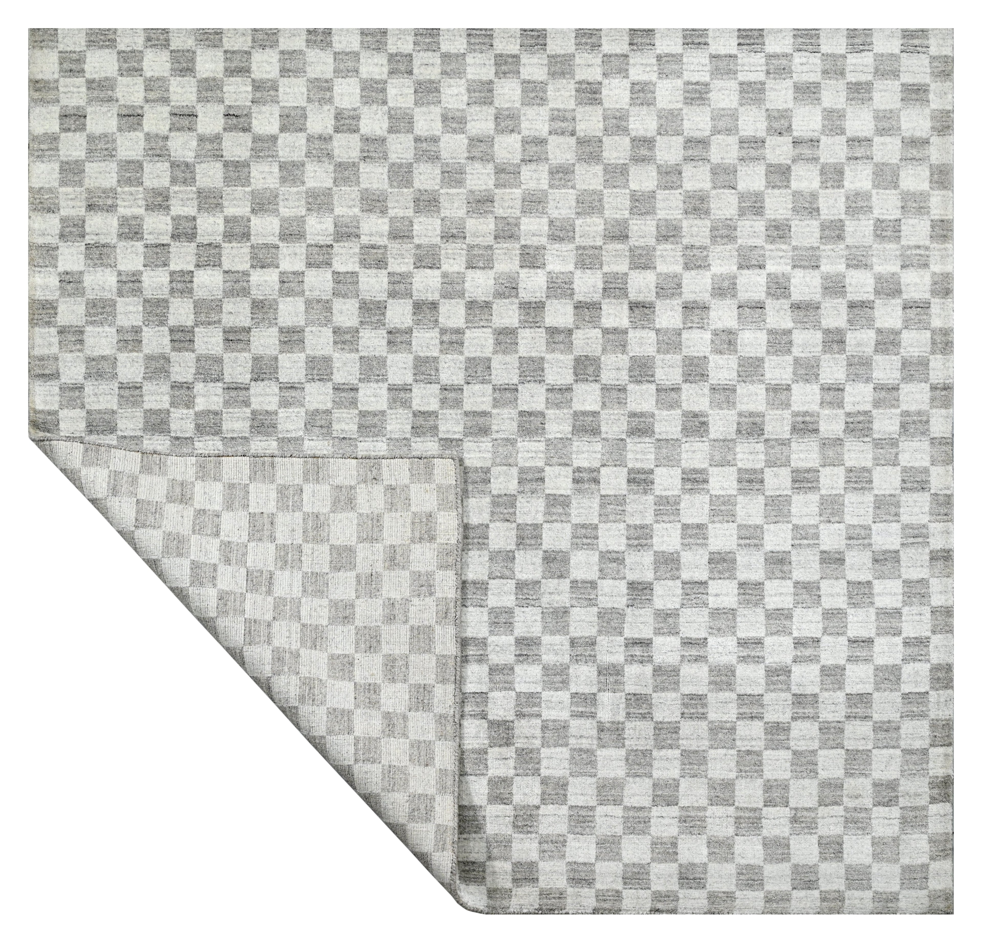 Hand Loom Cheque Viscose Rugs